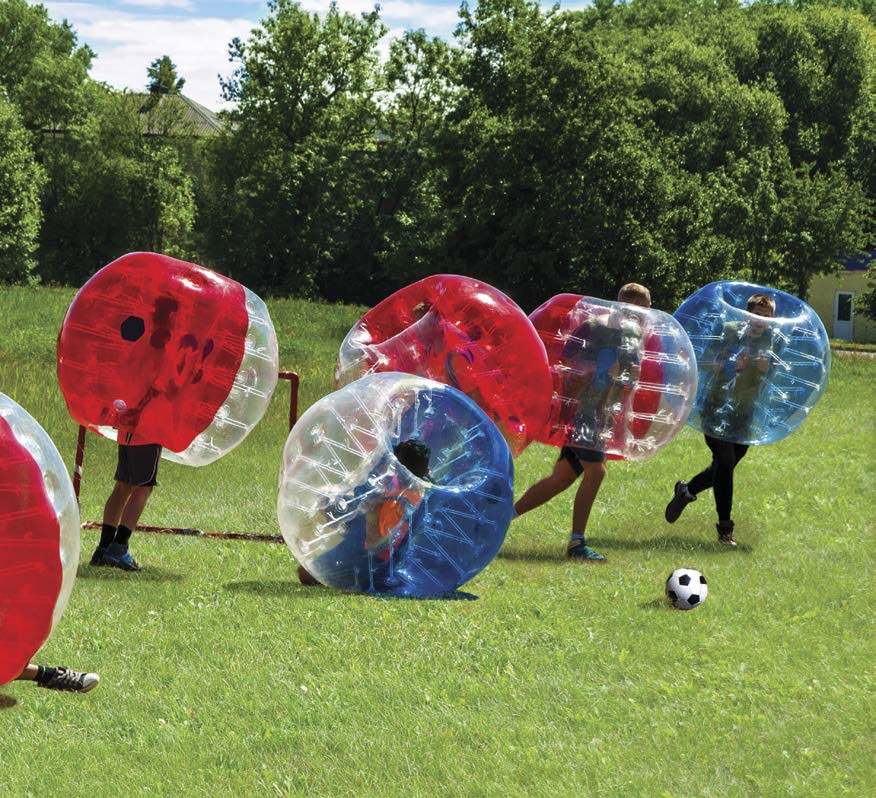 As well as wearing a normal uniform zorb soccer players also wear a large - photo 15