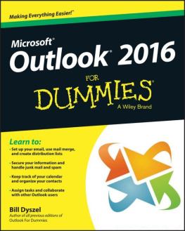 Bill Dyszel Outlook 2016 For Dummies