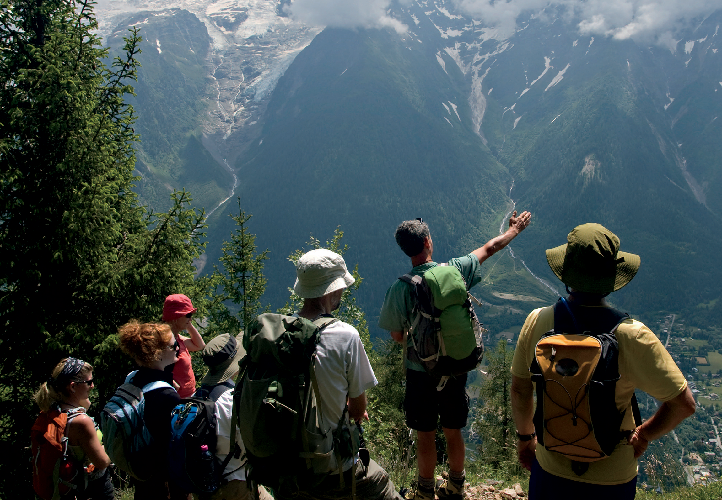 Above An adventure guide points out sites near Chamonix FranceLeft A - photo 4