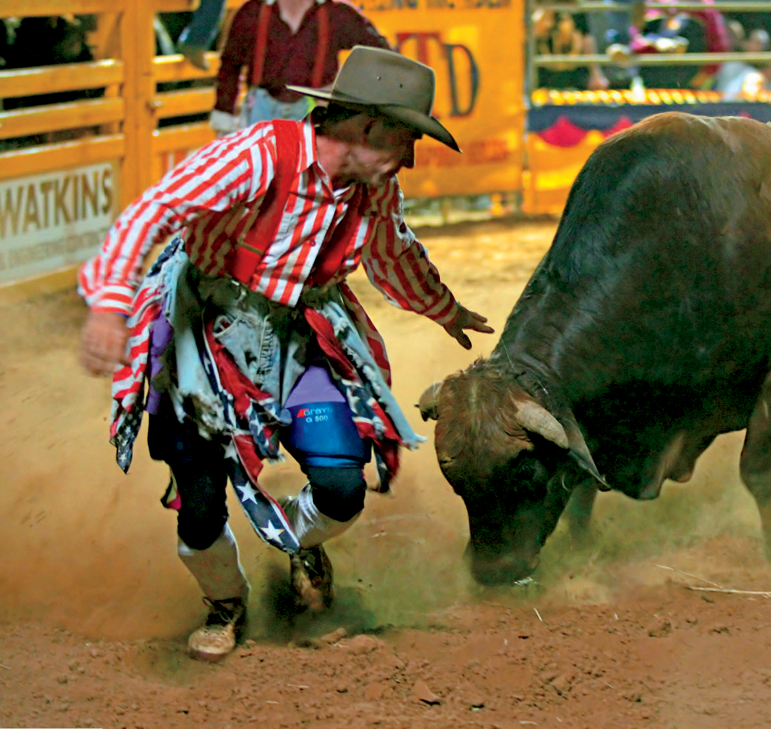 Bullfighters protect the bull rider They practice special moves that help - photo 6