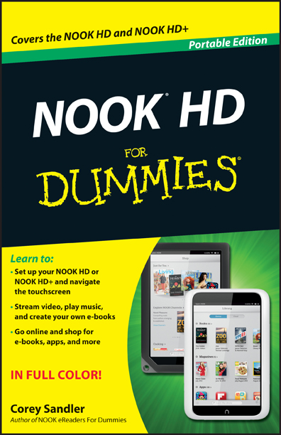 NOOK HD For Dummies Portable Edition by Corey Sandler NOOK HD For Dummies - photo 1