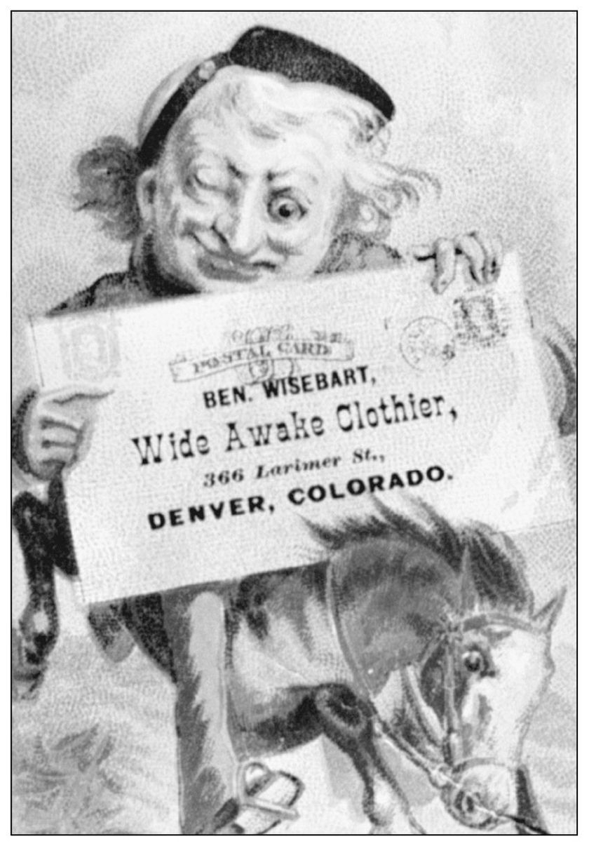 Shown here is an advertisement for Benjamin Wisebarts Denver clothing store - photo 7