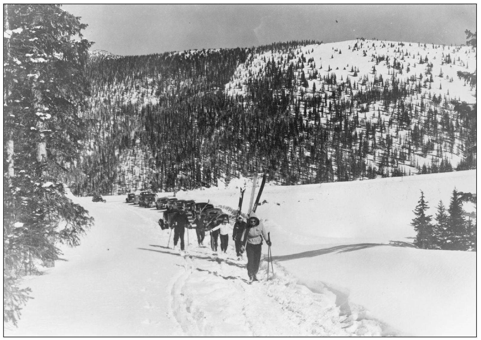 MONARCH PARKING LOT 1940s With Highway 50 and the Monarch Crest behind them - photo 6