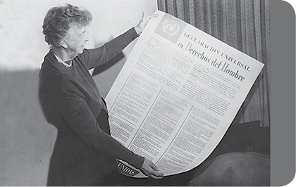 Eleanor Roosevelt holding the United Nations Universal Declaration of Human - photo 2