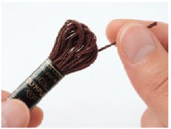 1 Hold the skein of embroidery floss with the label between your fingers and - photo 15