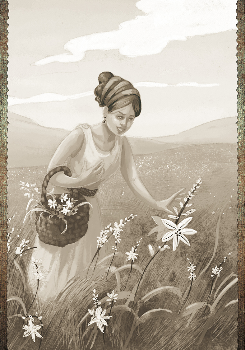 As a young woman Persephone loved to roam the meadows picking flowers with her - photo 7