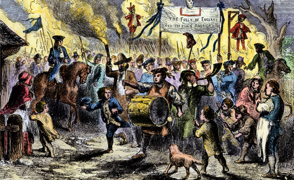 Patriots protested the Stamp Act by demonstrating and hanging effigies The - photo 1