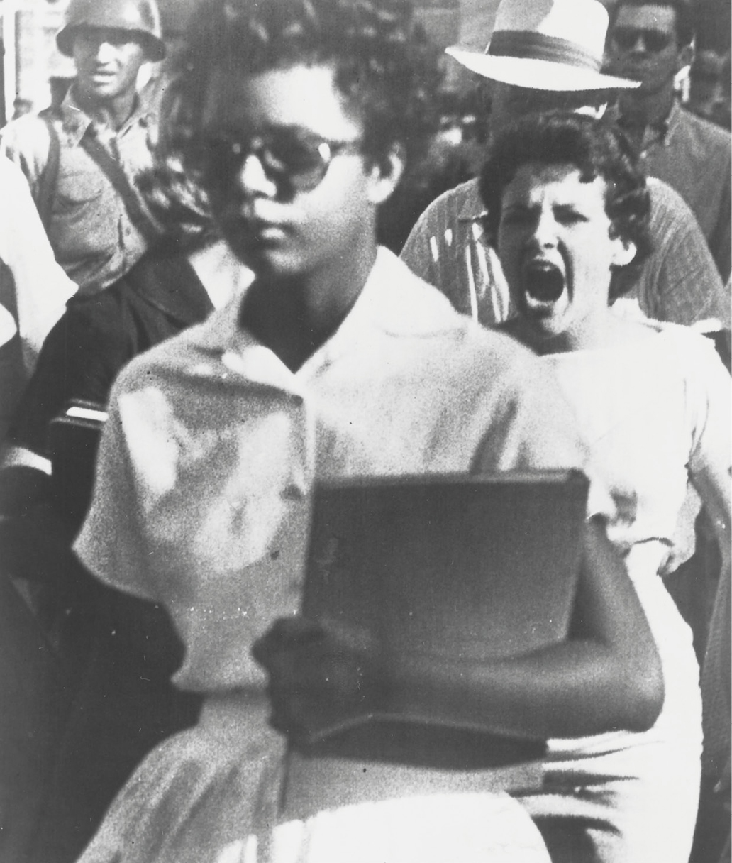 Elizabeth Eckford is yelled at outside Central High School On the morning of - photo 6