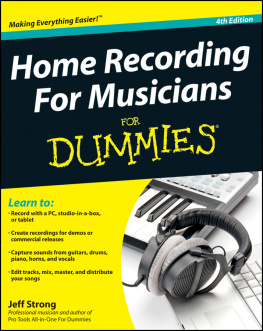 Jeff Strong - Home Recording For Musicians For Dummies