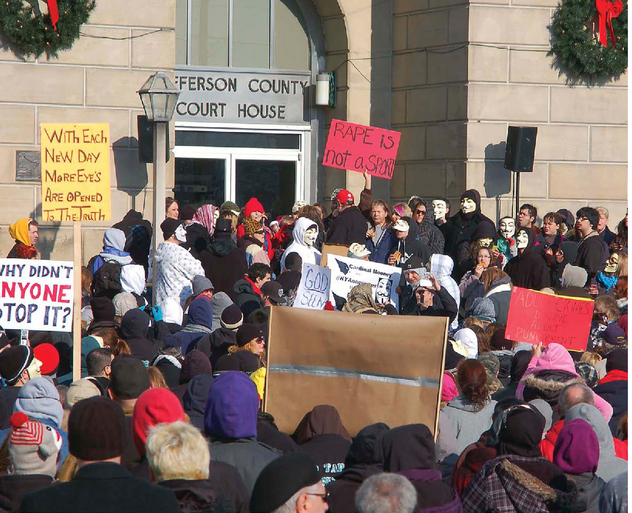 People protested against Steubenvilles law enforcement agencies They claimed - photo 3