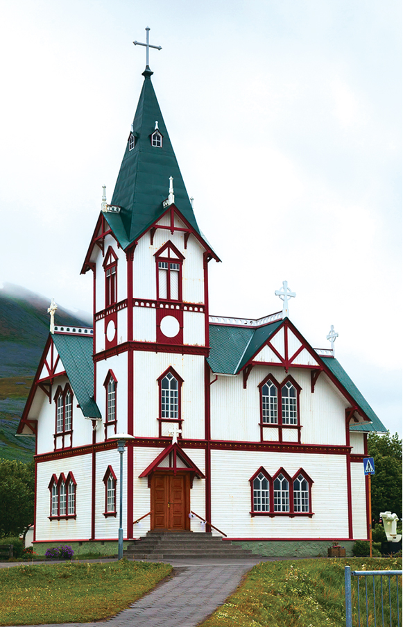 The wooden Hsavkurkirkja church circa 1907 the most famous landmark in Hsavk - photo 19