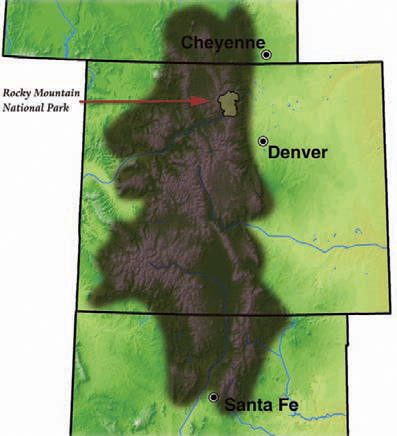 Sketch map of parts of Wyoming Colorado and New Mexico showing in shaded - photo 5