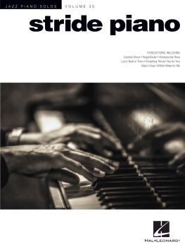 Hal Leonard Corp. - Stride Piano: Jazz Piano Solos Series Volume 35