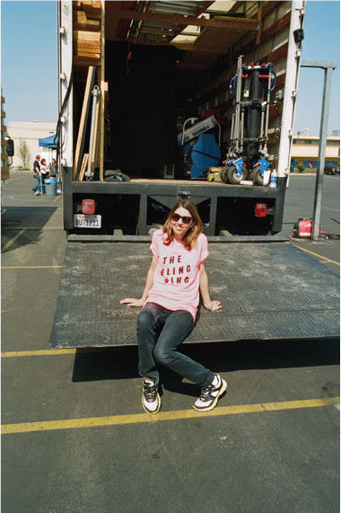 Sofia taking a break on the grip truck while filming The Bling Ring Los - photo 3