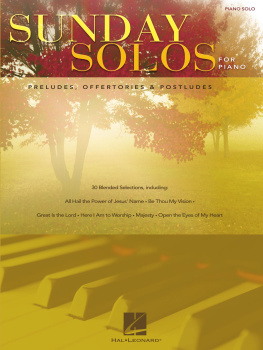 Hal Leonard Corp. - Sunday Solos for Piano: Preludes, Offertories & Postludes