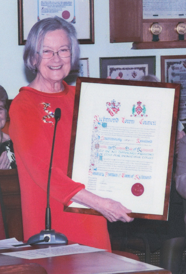 Brenda receiving the Freedom of Richmond 2018Master of the Company of - photo 14