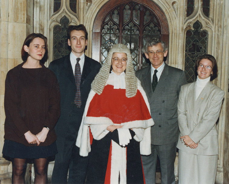 With stepson Tom his wife Lieve Julian and Julia at High Court swearing-in - photo 28