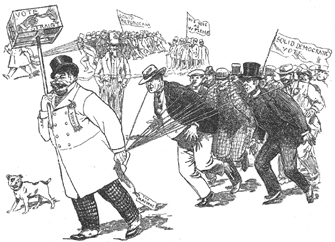 A political cartoon entitled Election Day McClures Magazine March 1905 - photo 4