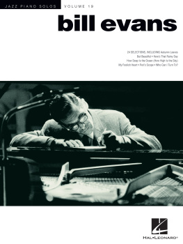 Bill Evans Bill Evans Songbook: Jazz Piano Solos Series Volume 19