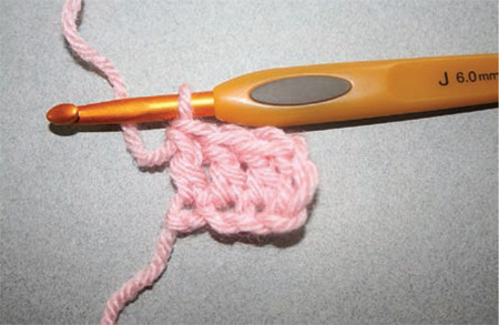 Double crochet in 4th chain from hook and in next 2 chains Chain 6 turn - photo 8