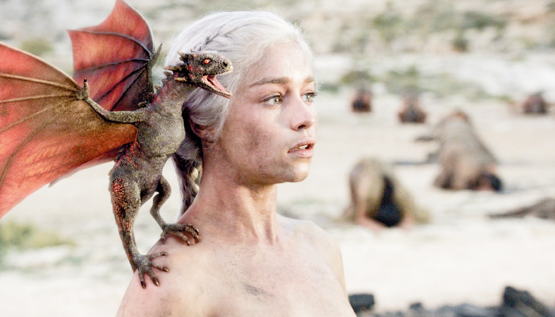 The Mother of Dragons is bornA focused Emilia Clarke prepares to take the - photo 16