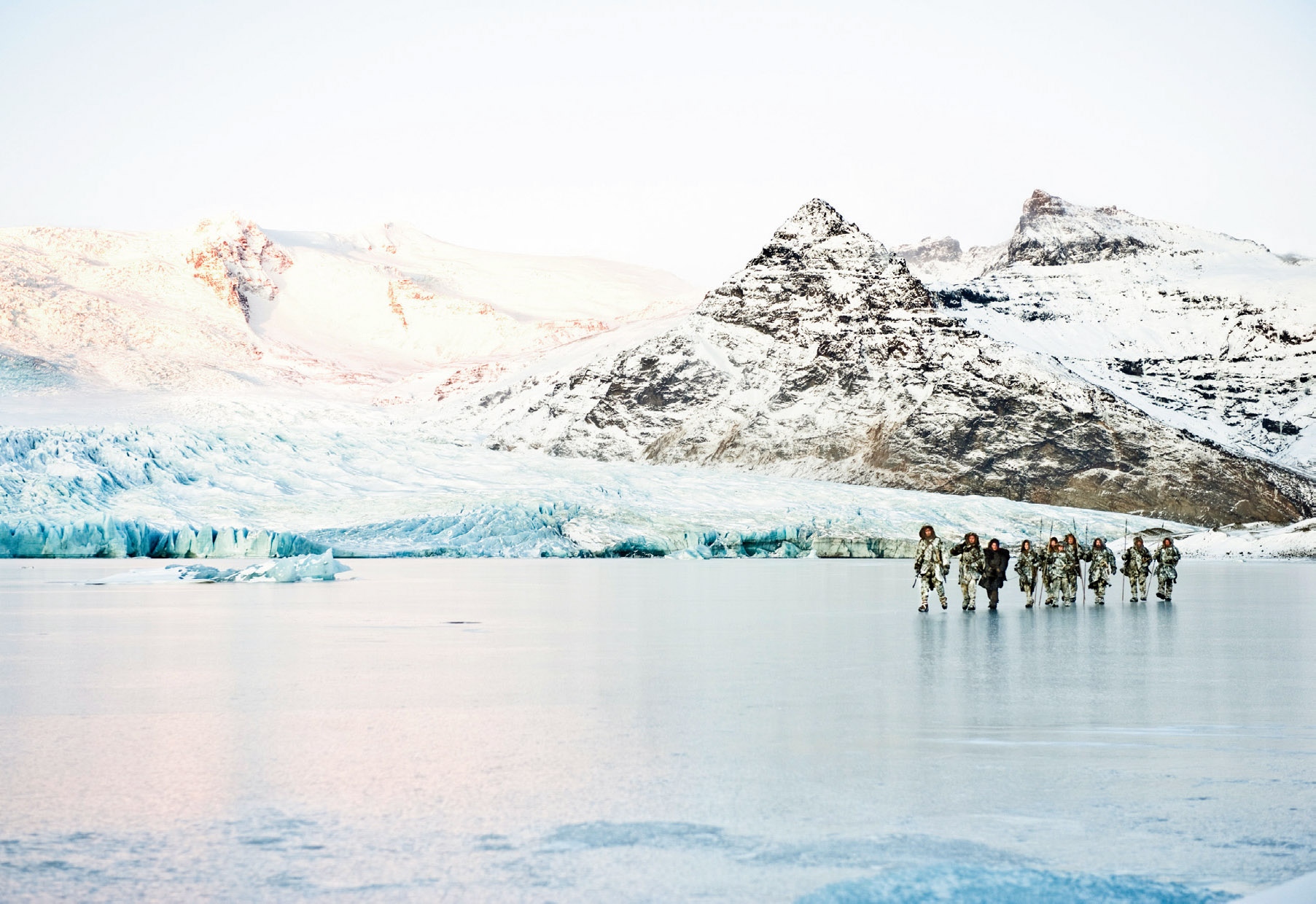 A captive Jon Snow Kit Harington is led across a frozen lake by Ygritte Rose - photo 19