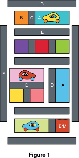 Select and join one each B square C rectangle and appliqud A rectangle to make - photo 3