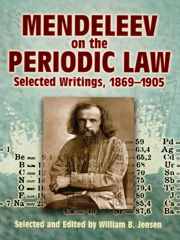 Table of Contents Dmitri Mendeleev On the Relation of the Properties - photo 1