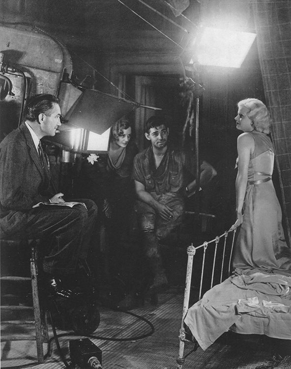 Set of Red Dust L to R Director Fleming Astor Clark Gable and Jean Harlow - photo 5