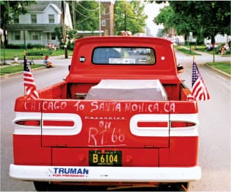 The markings on this old pickup truck show it is destined to follow the Mother - photo 8