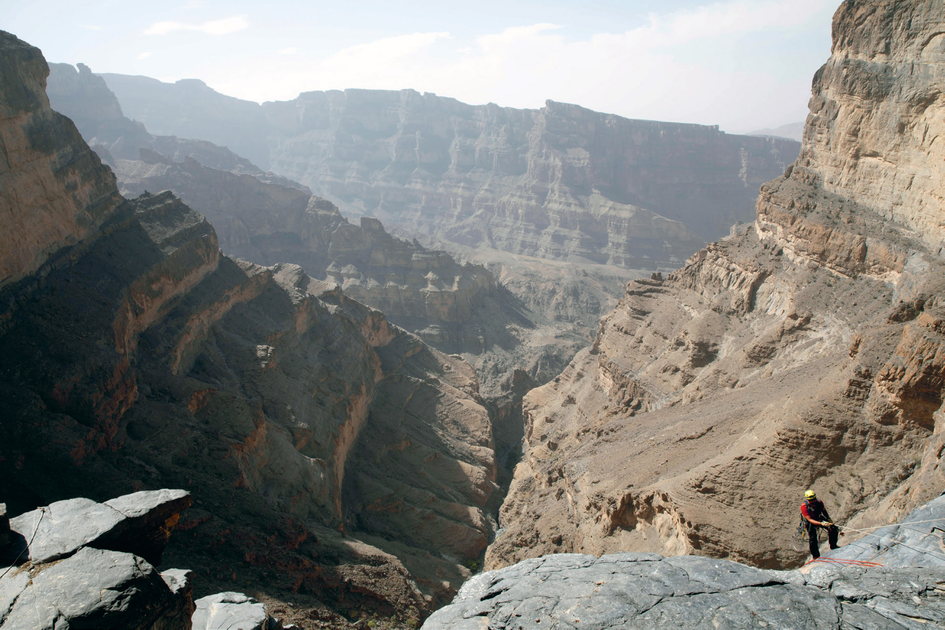 Looking down in Jebel Shams the Grand Canyon of ArabiaDespite its diminutive - photo 15