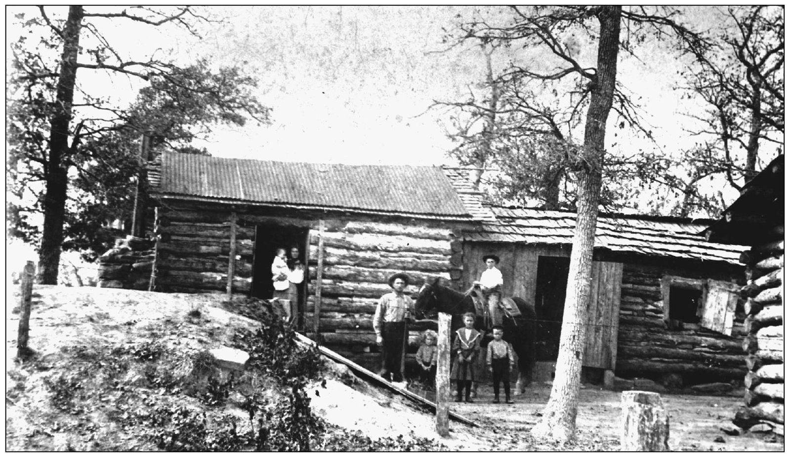 Early homes were made of logs The open spaces between the logs were filled - photo 6