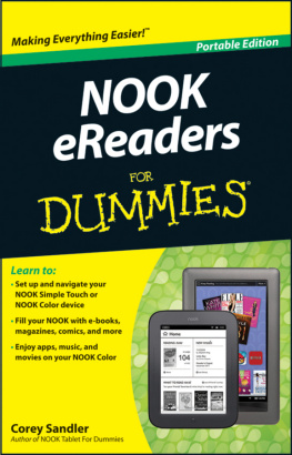 Corey Sandler - Nook eReaders for Dummies