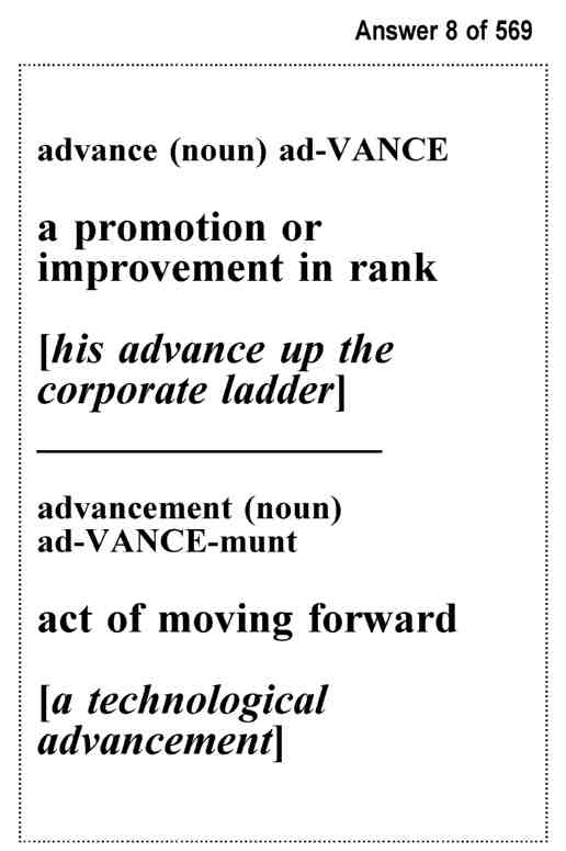 LSAT Test Prep Commonly Confused Words - Exambusters Flash Cards - Workbook 3 of 3 LSAT Exam Study Guide - photo 17