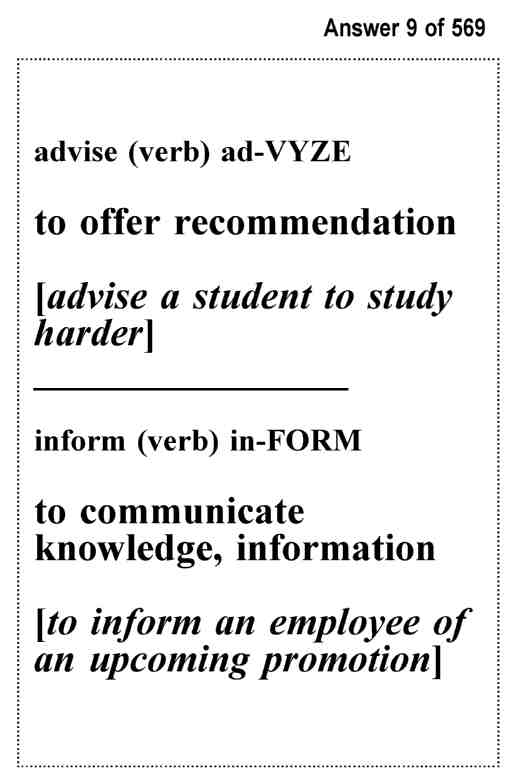 LSAT Test Prep Commonly Confused Words - Exambusters Flash Cards - Workbook 3 of 3 LSAT Exam Study Guide - photo 19