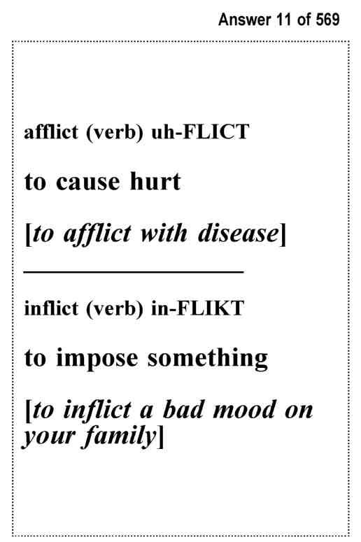 LSAT Test Prep Commonly Confused Words - Exambusters Flash Cards - Workbook 3 of 3 LSAT Exam Study Guide - photo 23