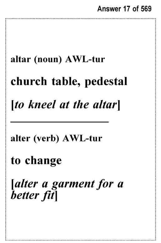 LSAT Test Prep Commonly Confused Words - Exambusters Flash Cards - Workbook 3 of 3 LSAT Exam Study Guide - photo 35