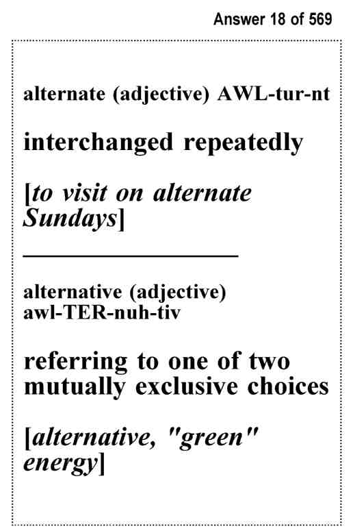 LSAT Test Prep Commonly Confused Words - Exambusters Flash Cards - Workbook 3 of 3 LSAT Exam Study Guide - photo 37