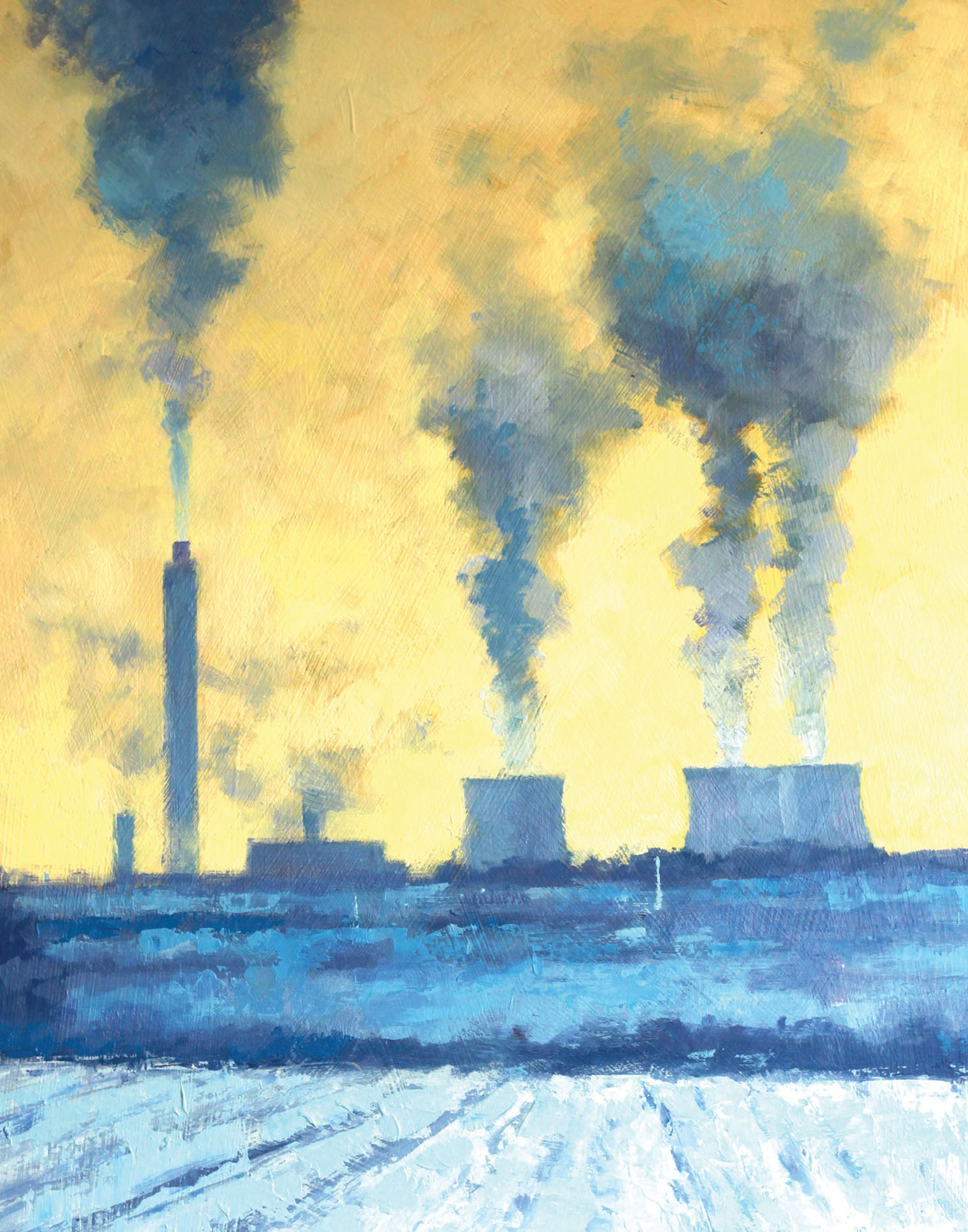 Vapour Clouds at the Power Station Kevin Scully 12 10 oil on board The - photo 4