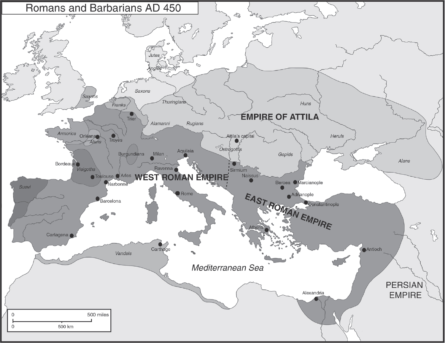 Map 6 The strategic situation in the mid fifth century just before Attilas - photo 8