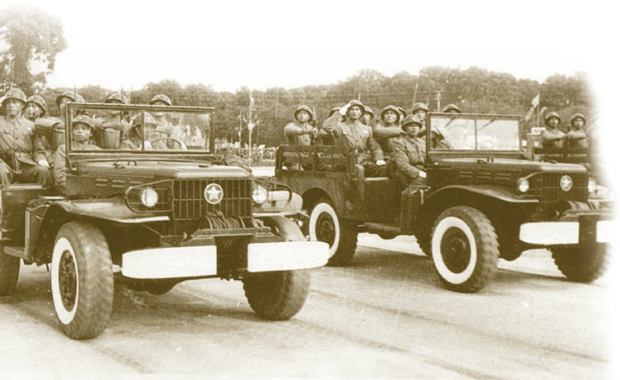 Vietminh troops parade through North Vietnams capital Hanoi in January 1955 - photo 4