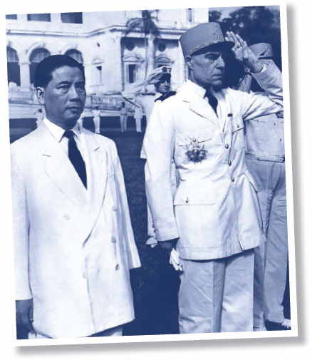 South Vietnamese leader Ngo Dinh Diem left joins French officials as the - photo 6