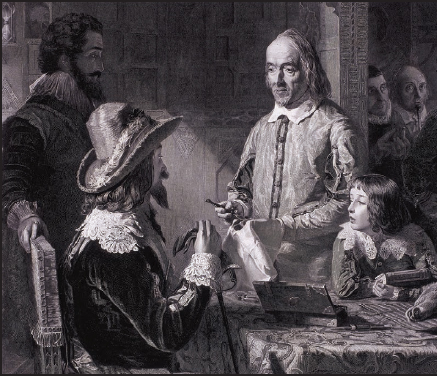 The English physician William Harvey explains the circulation of blood to King - photo 6