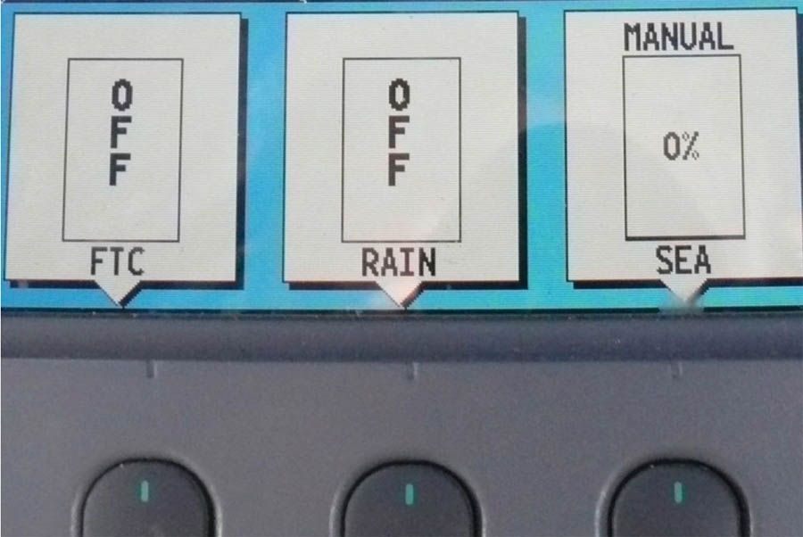 Rain and Sea Clutter controls on a modern radar controlled by soft buttons - photo 11