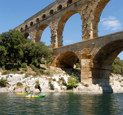 Kayaking on the Gardon river under the mighty Roman Pont du Gard The South of - photo 5