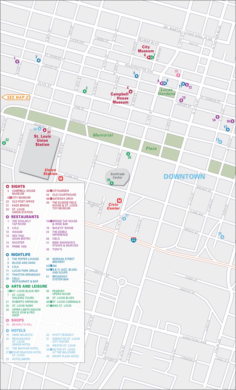 Map 2 Midtown and Central West End map halves follow - photo 5