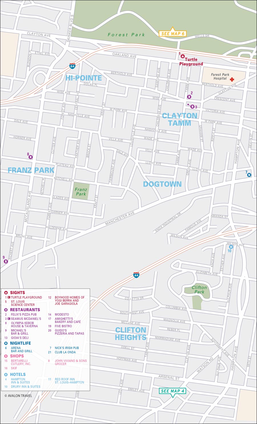 Map 6 Delmar Loop and University City map halves follow - photo 17