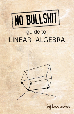 Ivan Savov No Bullshit Guide to Linear Algebra