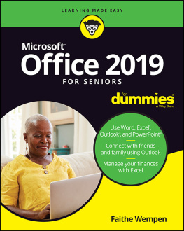 Faithe Wempen - Office 2019 For Seniors For Dummies