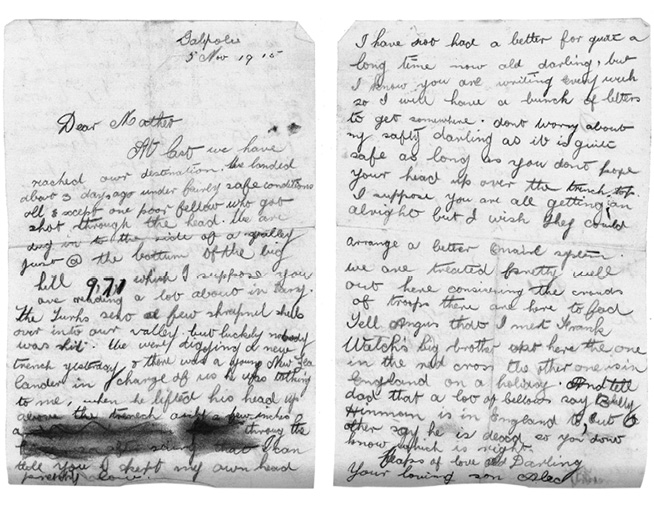 A censored letter from Galipolie sic to his mother the author was 16yearold - photo 6